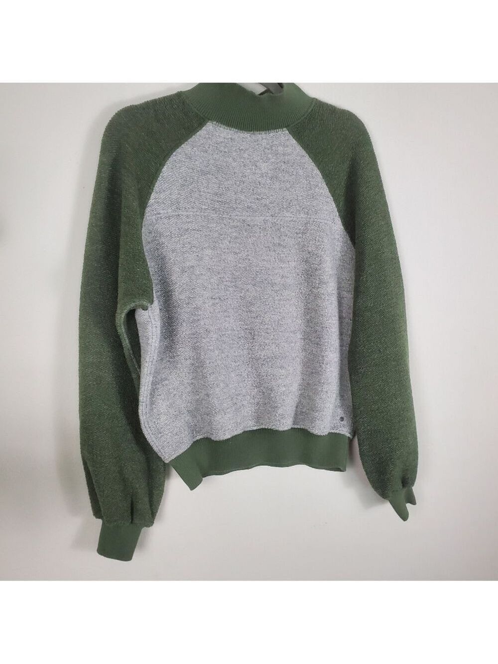 Prana Color Block Pullover Sweater XS Gray Olive Green - Picture 2 of 11